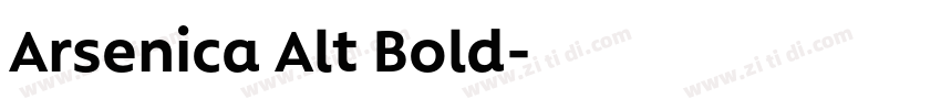 Arsenica Alt Bold字体转换